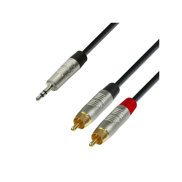 Audiokabel 1.5 meter - 3.5 mm Jack stereo to 2 x RCA male