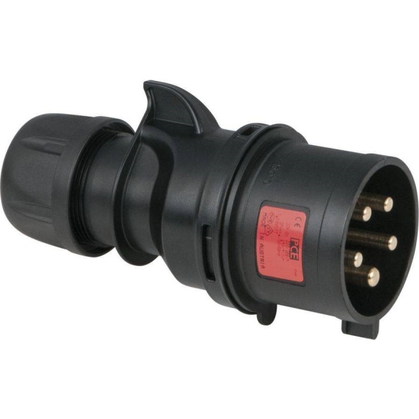 Showtec - CEE 32A 400V 5p Plug Male Black Turbo Twist IP44