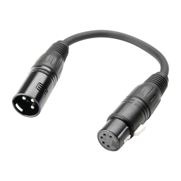 DMX verloop XLR 3 male - XLR 5 female