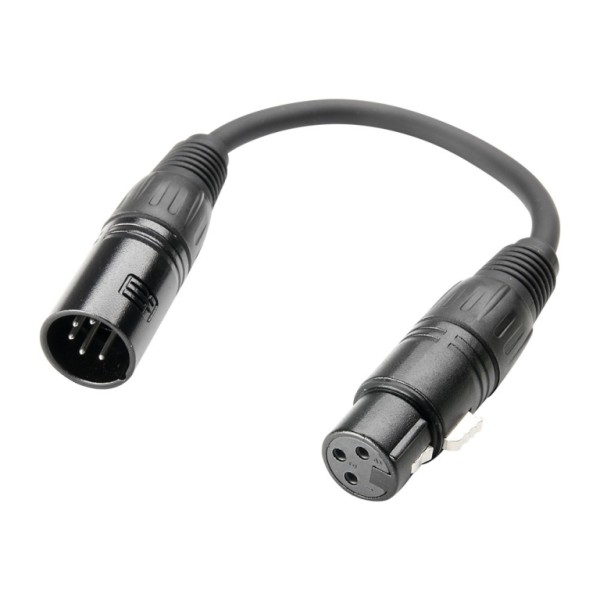 DMX verloop XLR 5 male - XLR 3 female