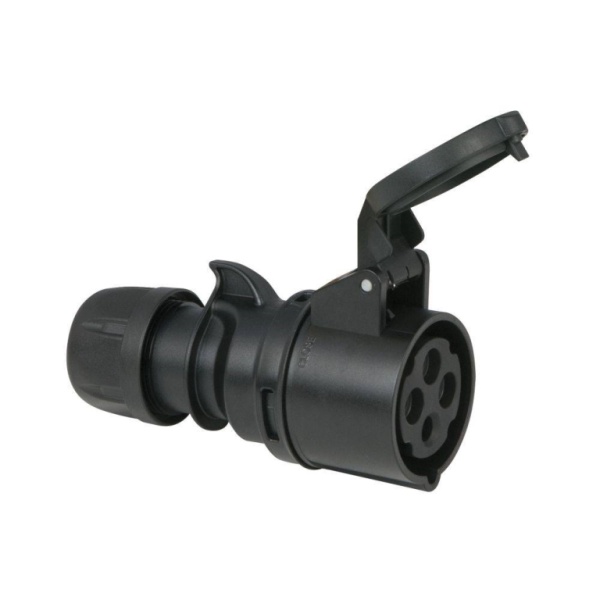 Showtec - CEE 32A 400V 5p Plug Female Black Turbo Twist IP44