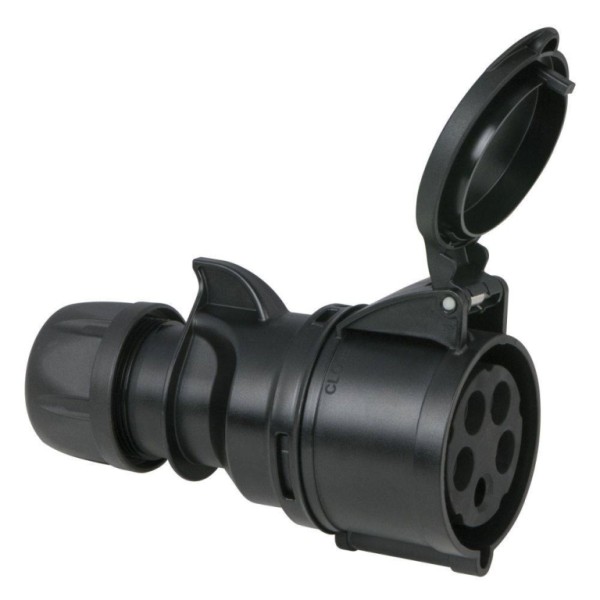 Showtec - CEE 16A 400V 5p Plug Female Black Turbo Twist IP44