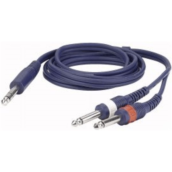 Stereo Jack/2 Mono Jack 3 mtr Line/Instrumentcable